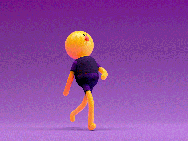 Candyman 3d big head candyman cinema 4d marcus melin mellowmustard redshift walk cycle yellow