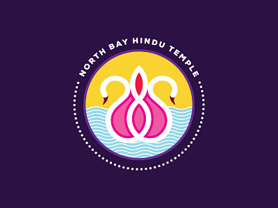 WIP - North Bay Hindu Temple logo branding goddess hindu identity logo lotus pond shakti swan trident wip