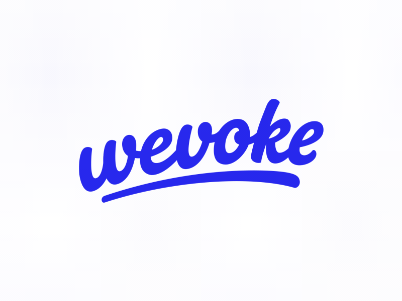 Wevoke Logo Animation animated animated logo animation branding gif handlettering logo logo animation motion motion graphics studio typography