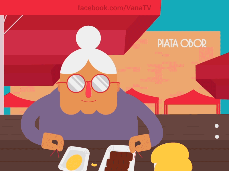 Episode 5 - Old Mici Lady 2d after animation character eat eating effects food gif grandma old lady romania