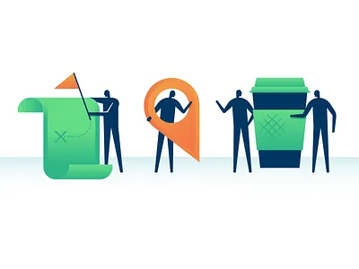 Live A Better Story - Spot Illos editorial icons small scale spot illustrations story web illustrations