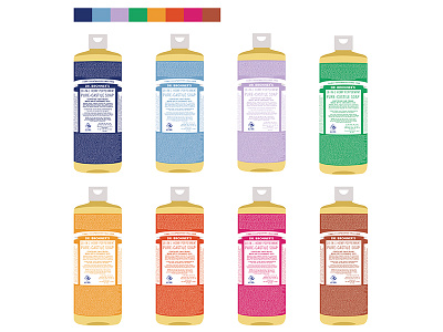 Dr. Bronner's color digital illustration illustration poster vector