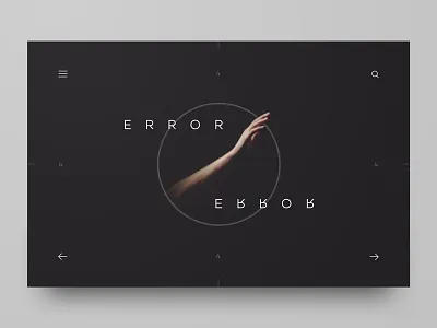 Daily UI :: Day 08 - 404 Page 404 black circle daily error hand ui