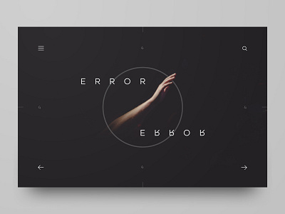 Daily UI :: Day 08 - 404 Page 404 black circle daily error hand ui