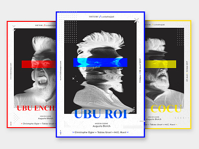 Hello Dribbble! First shot blue branding design identity layout pantone plays posters print red theatre yellow