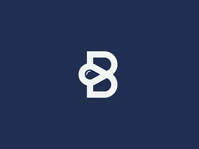 B Logo b drip drop letter