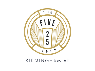 The Five 25 art deco branding logo