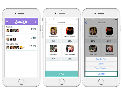 Split-It: Don't Pay Back, Pay Together fintech ios sketch split it tilt venmo