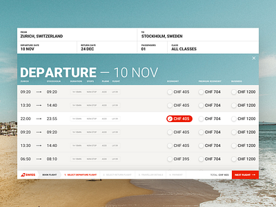 Airline Flight Result Page airline concept design flight fly page search travel