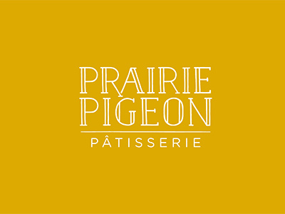 Prairie Pigeon Patisserie Logo bakery branding dessert french logo patisserie typography