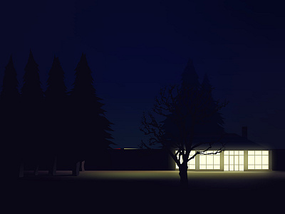 South night house light night vector