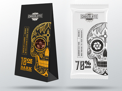 Chocolate Cartel Packaging chocolate packaging photoshop sugar skull