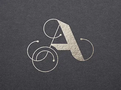 'A' Monogram architect branding foilblocking gold letter lettering logo luxury monogram simple thin typography