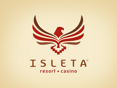 Isleta Resort & Casino Logo eagle illustrator logo vector