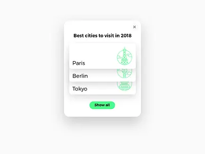 Daily UI #19 bucket list cities daily ui leaderboard list ui