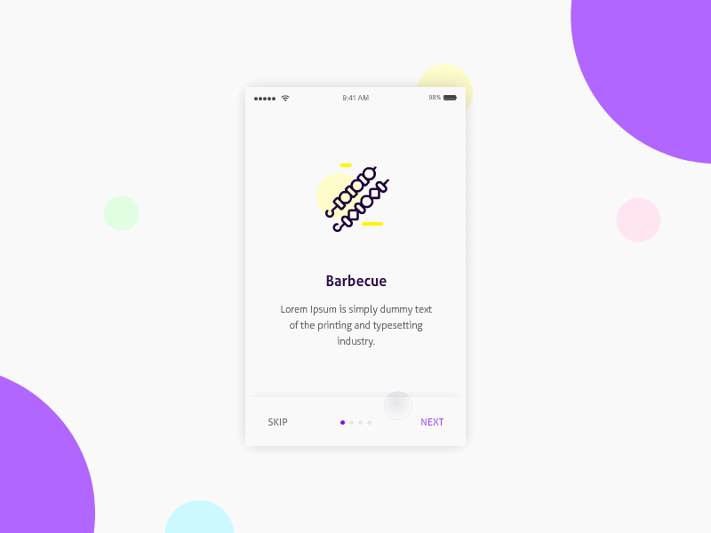 Food App Onboarding Interaction app barbecue chinese coolcolors desert food interaction interface seafood ui ux web