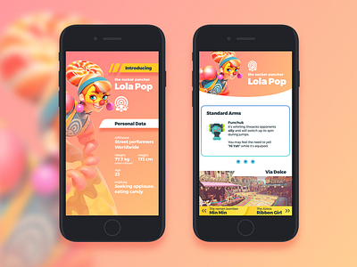 Lola Pop Profile Stills arms gif gradient nintendo profile ui