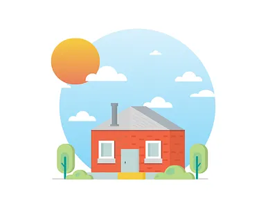 3D Red Brick House 3d concept house illustration red brick sydney ui