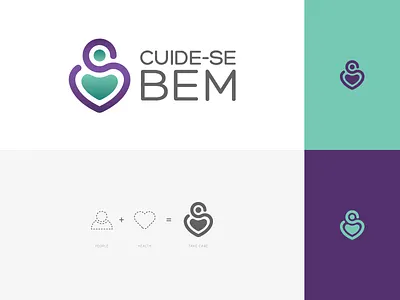 Logo App Cuide-Se Bem app branding design grid identity logo process visual