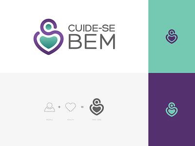 Logo App Cuide-Se Bem app branding design grid identity logo process visual