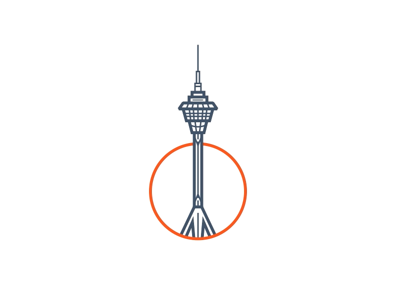 Macau Tower - Macau Icon + Animation animated animation icon icon design illustration italy line art pisa saigon ux vector vietnam