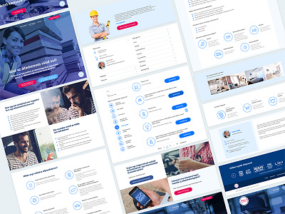 Job portal design for blue-collar workers blue collar icon set job portal responsive ui website