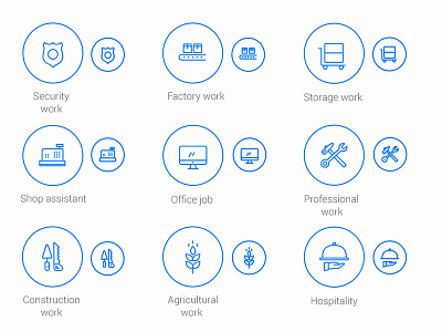 Job type Icon Set icon icon set job type