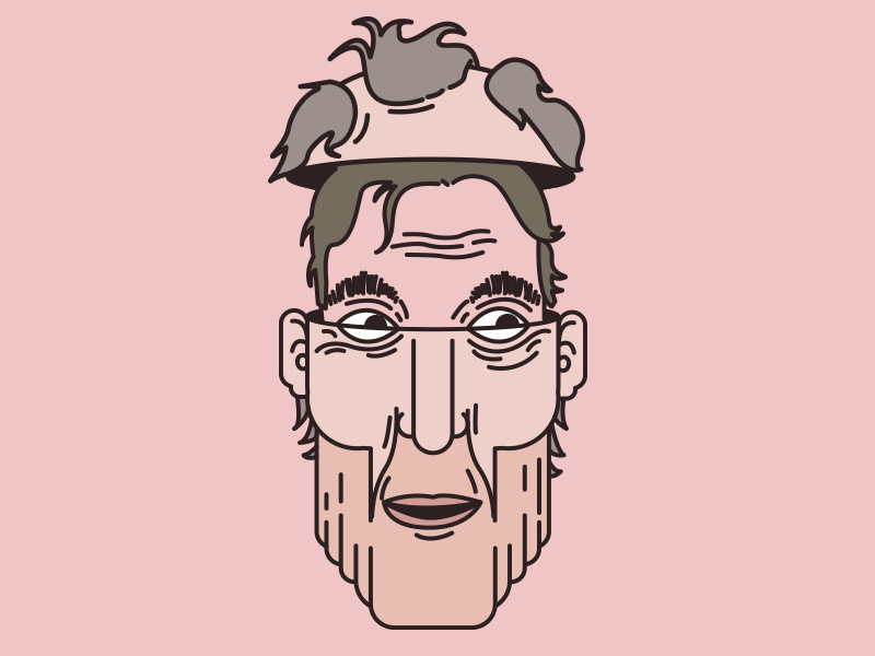 Mister Old animation character color drawing flat gif illustration live revive vector