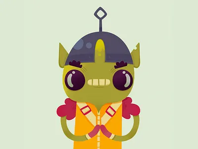 Evil Alien alien character evil flat gradient graphic illustration monster simple stickers vector