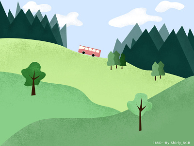 Go travel flat granules illustration