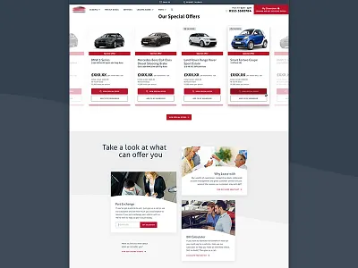 Car Leasing Homepage audi car cars icons leasing mobile responsive ui ux web