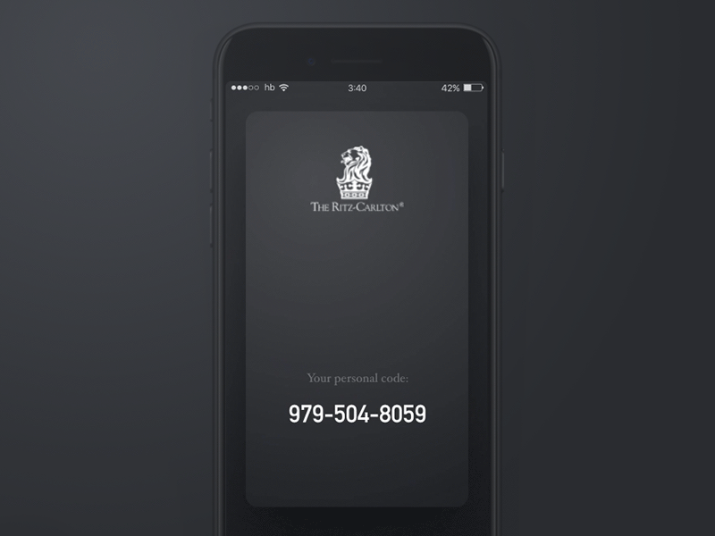 Personal code animation card code dark email form hotel minimal