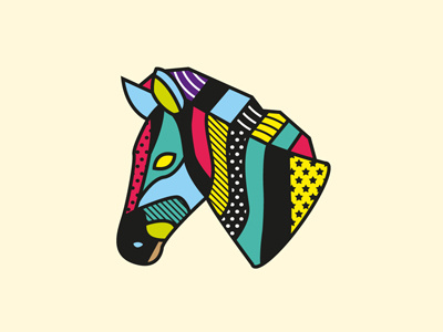 Zebra animal fashion geometric illustration patterns pop art vector zebra