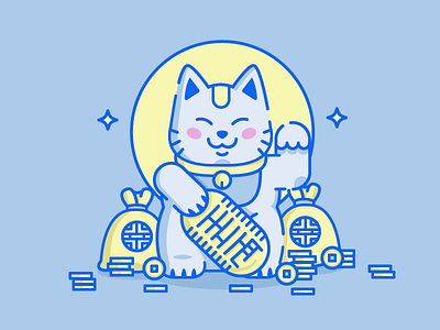 Fortune Cat artwork cat design digital fortune illustration lucky shot