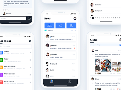 Social application app social ui