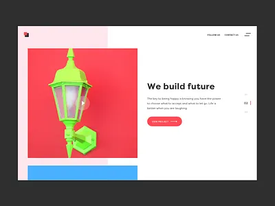Design studio portfolio agency cards flat gallery home navigation portfolio slider studio web works