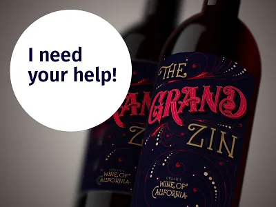 Wine label design! hand lettering label lettering wine label zin