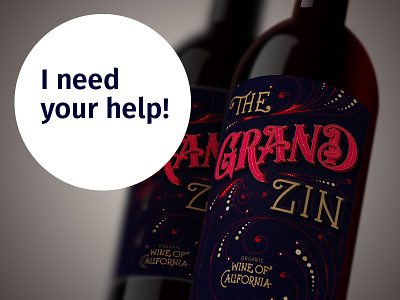 Wine label design! hand lettering label lettering wine label zin