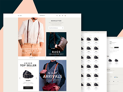 E-commerce clean clothes e commerce fashion interface luxury shop ui web design