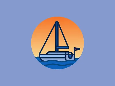 No Wind, No Problem boat ocean sail sailboat sea sunset wave wind