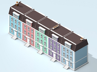 Bristol Houses 3d bristol design graphic houses illustration isometric