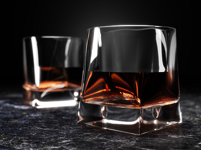 whiskey for dribbble 3dsmax