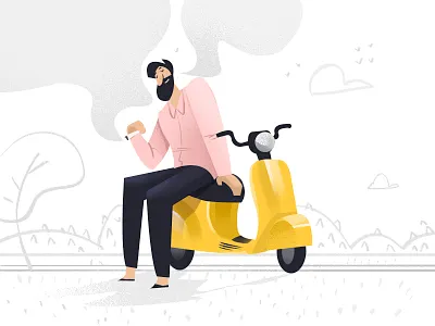 Peace charcters concept doodle illustration inappillustration landscape sketch spotillustration ui