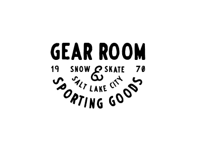 Gear Room Lockup gear room nhammonddesign nick hammond nick hammond design nickhammonddesign.com salt lake city skate slc snow sporting goods utah