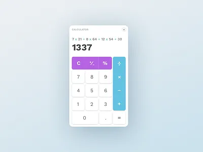 Calculator calculator clean element modern shadow ui widget