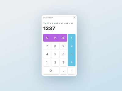 Calculator calculator clean element modern shadow ui widget