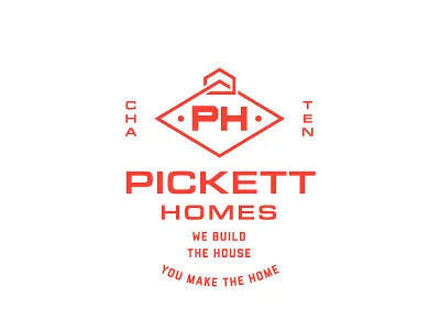 Pickett Homes badge diamond house