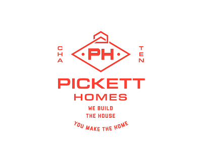 Pickett Homes badge diamond house