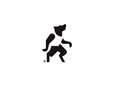 Werewolf design logo man mark minimalism negative space werewolf wolf