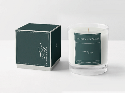 Dawn/Dusk branding candle label product sticker